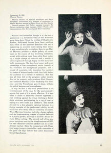 1955 Article Marcel Marceau BIP Mime Pantomime Show Review Phoenix Theatre TA4