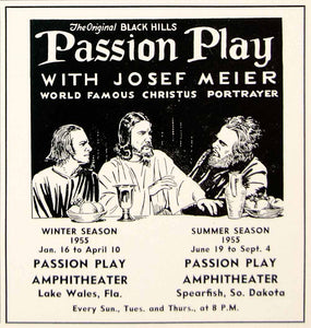 1954 Ad Black Hills Passion Play Josef Meier Christ Spearfish South Dakota YTA4