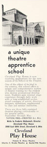 1957 Ad Cleveland Play House Theatre Acting School Study Frederic McConnell YTA4