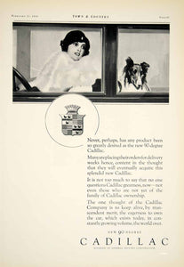 1926 Ad Cadillac Automobiles General Motors 90 Degree Dog Woman Driving YTC1