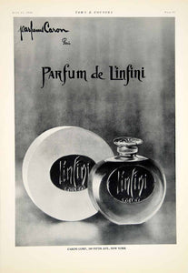 1928 Ad Parfum de Linfini Caron Perfume Paris Fifth Avenue New York Beauty YTC1