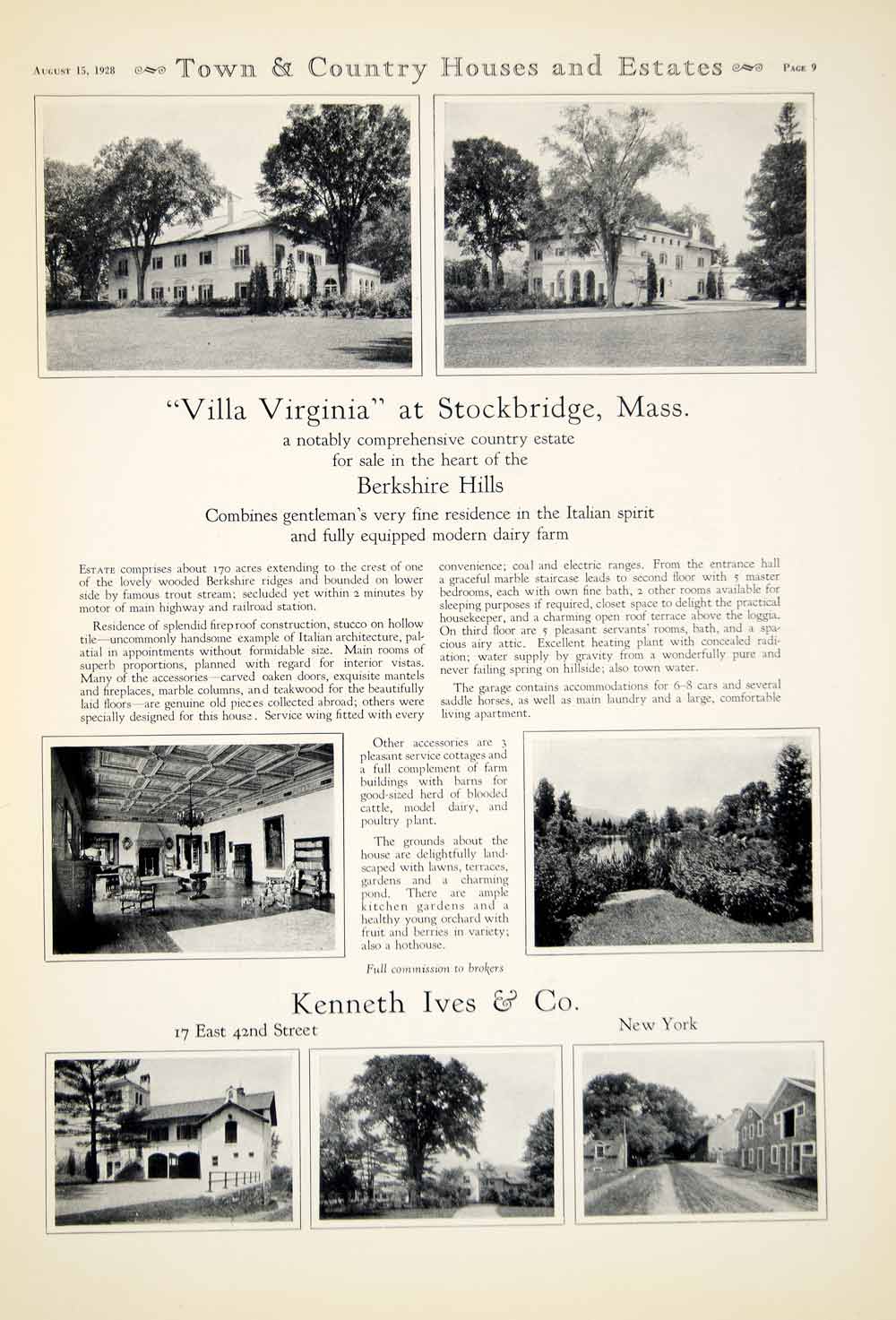 1928 Ad Kenneth Ives Company New York City Architecture Building Berkshire YTC1