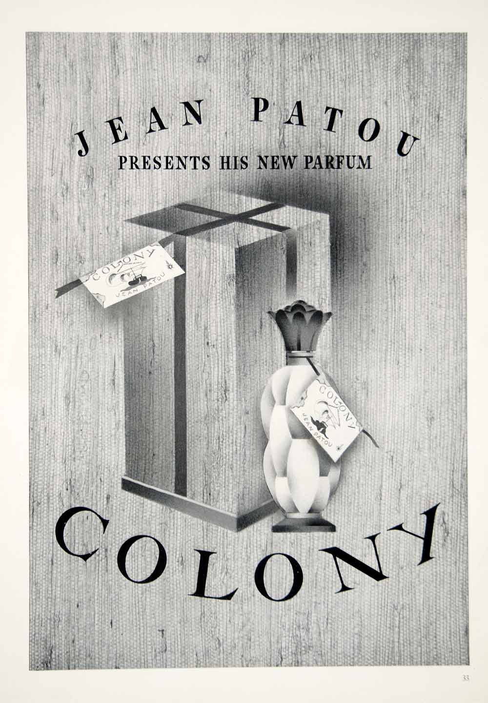 1937 Ad Parfum Perfume Colony Jean Patou Fragrance Bottle Cologne Beauty YTC2
