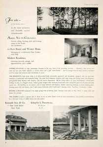 1938 Ad Aiken South Carolina Kenneth Ives Shuyler Parsons Real Estate House YTC2