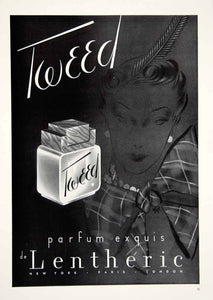 1939 Ad Tweed Parfum Perfume Exquis de Lentheric Beauty Bottle MAC Paris YTC2