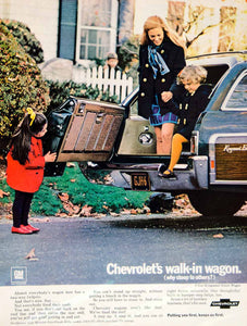 1969 Ad Vintage Chevrolet Kingswood Estate Station Wagon 3-Seat Family Car YTC3