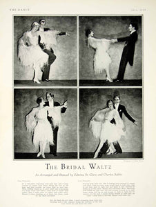 1927 Print Bridal Waltz Edwina St Clare Charles Sabin Costume Dress Suit YTD1