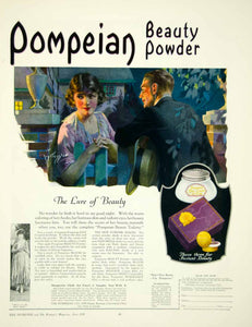 1921 Ad Vintage Pompeian Beauty Powder Marguerite Clark Silent Film Actress YTD3
