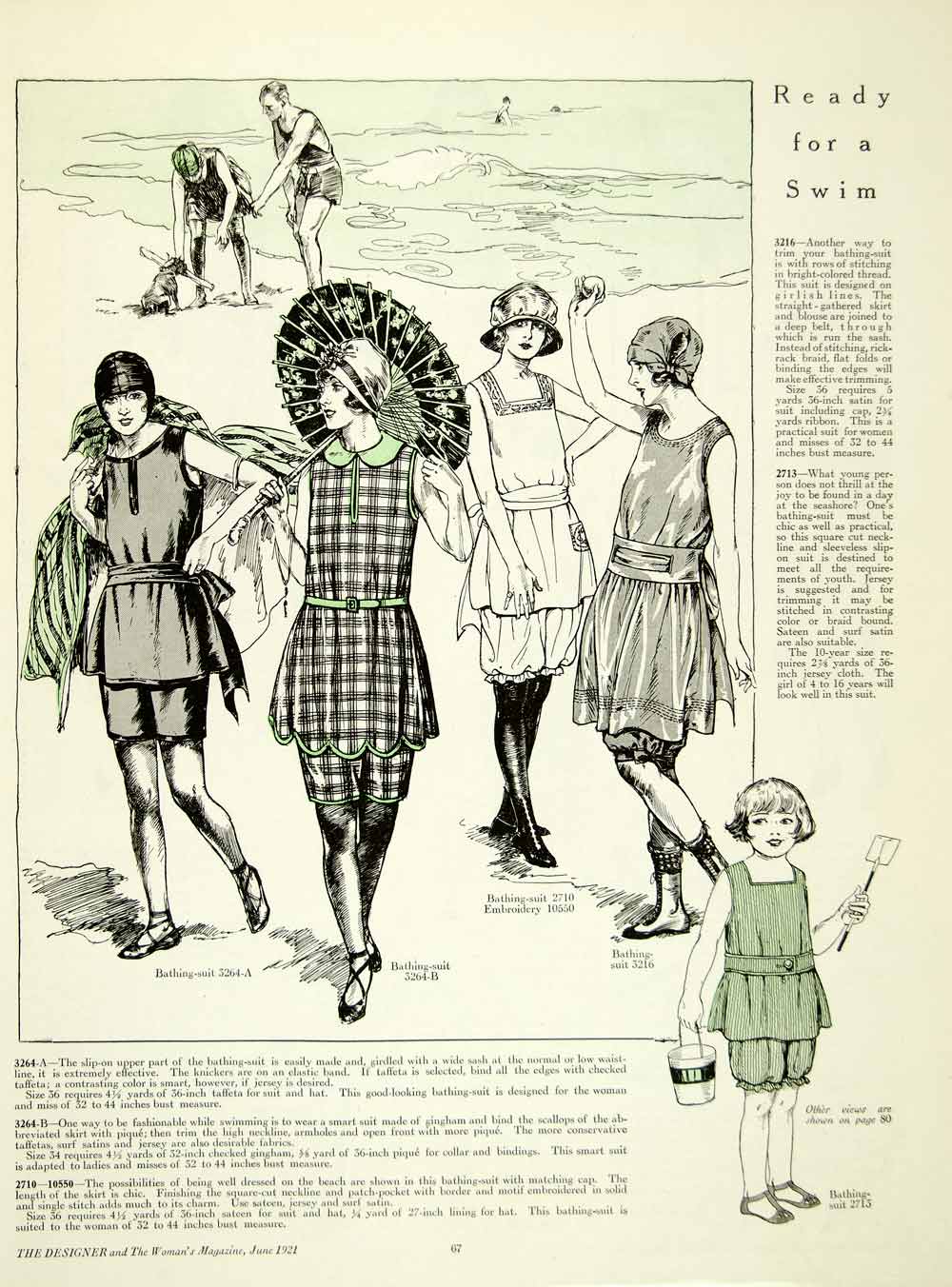 1921 Print Vintage Swim Bathing Suits Fashion Swimsuits Women Children – Period Paper Historic Art LLC 1921 Print Vintage Swim Bathing Suits Fashion Swimsuits Women Children – Period Paper Historic Art LLC