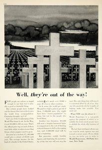 1936 Ad EV Johnson Art World Peaceways Non-Profit Anti-War Military YTF1