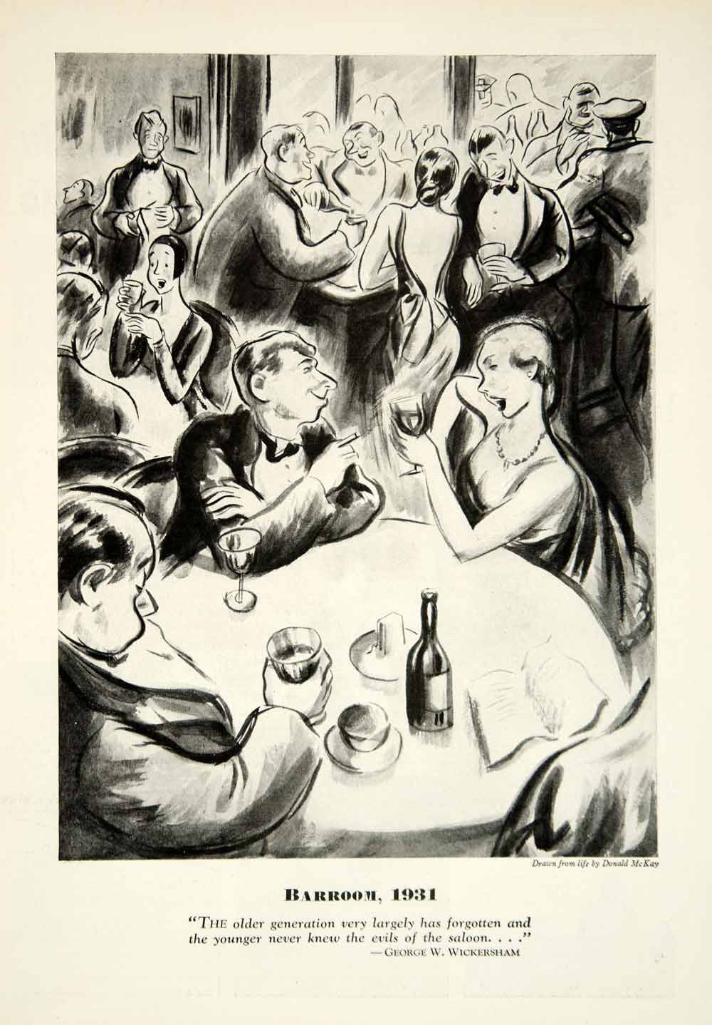 1931 Print Donald McKay Art Deco Barroom Alcohol Drink Beverage Great YTF1 - Period Paper

