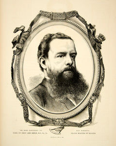 1870 Wood Engraving George Robinson Earl De Grey Ripon Grand Master YTG1