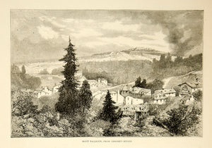 1870 Wood Engraving Mont Valerien Gerome's Studio Franco-Prussian War Smoke YTG1