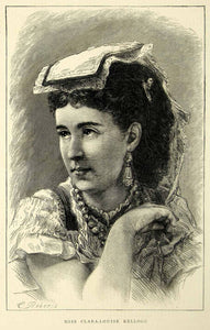 1872 Wood Engraving C Roberts Art Clara Louise Kellogg Singer Portrait YTG3