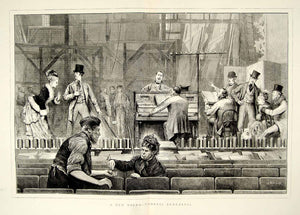 1874 Wood Engraving Joseph Nash Art Opera Music Theater Stage Victorian Era YTG8