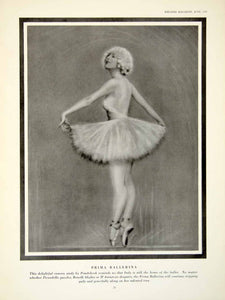 1925 Print Movie Film Camera Prima Ballerina Dance Costume Fashion Portrait YTM1 - Period Paper
