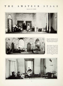 1925 Print Amateur Stage Set Design Leslie Kiler Theater Gordon Davis Movie YTM1 - Period Paper
