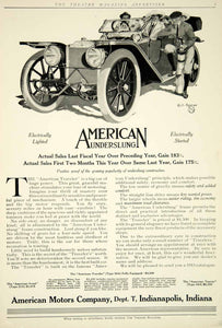 1912 Ad American Underslung Automobile Motors Car Indianapolis Gil Spear YTM2