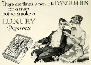 1912 Ad Luxury Cigarette Couple Smoking Fashion Tobacco Lovers Egyptian YTM2