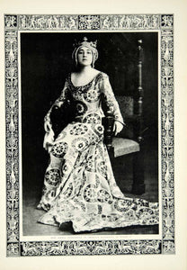1912 Print Portrait Madge Titheradge Princess Katherine Henry V Costume YTM2