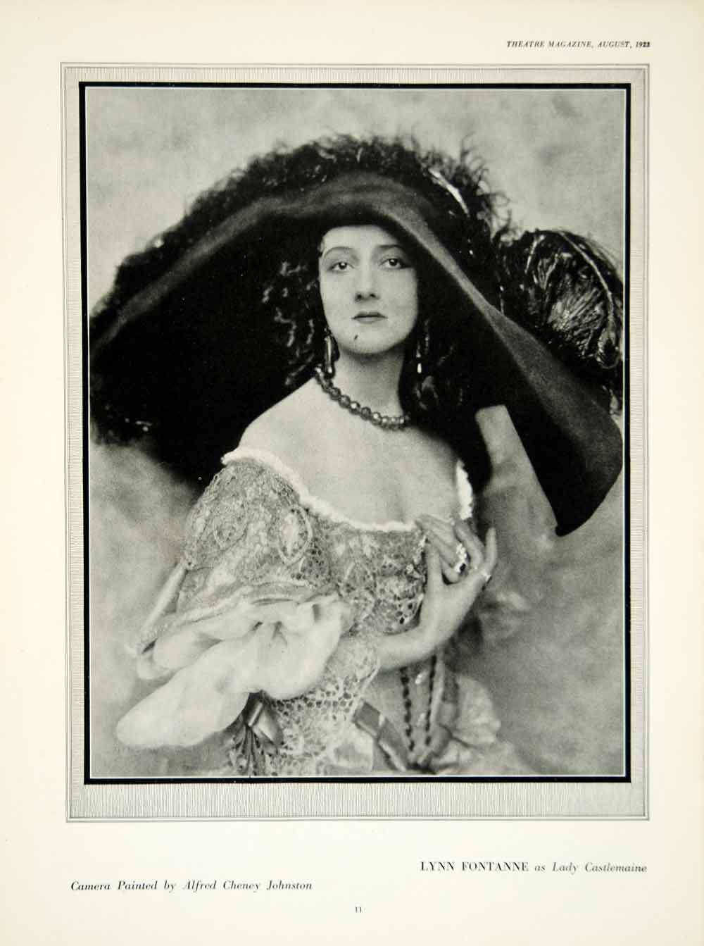 1923 Print Portrait Lynn Fontanne Lady Castlemaine Sweet Nell Old Drury YTM2