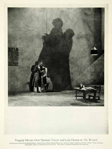 1928 Print Norman Trevor Leila Hyams The Wizard Movie Shadow Scary Actors YTM2