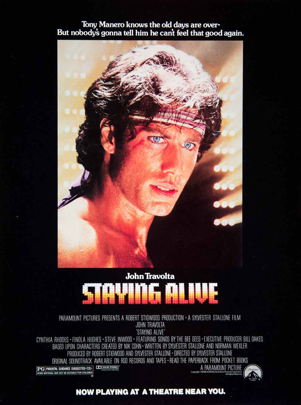 1983 Ad Film Staying Alive John Travolta Sylvester Stallone Saturday Night YTM3
