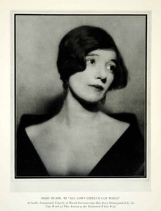 1924 Print Mary Blair All God's Chillun Got Wings Actress Bob Portrait YTM4