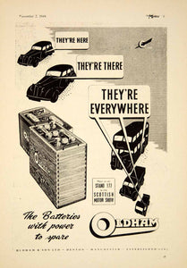 1949 Ad Oldham Car Battery Automobile Parts Transportation Denton YTM5
