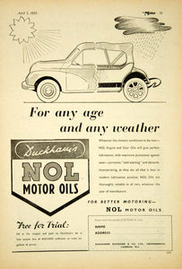 1953 Ad Alexander Duckham NOL Motor Oil Petrol Automobile Car YTM5