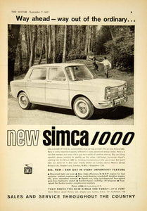 1962 Ad Simca 1000 4 Door Saloon Classic Car Automobile French Import YTM5