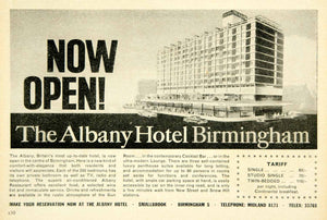 1963 Ad Albany Hotel Birmingham Midland England UK Lodging Travel Tourism YTM5