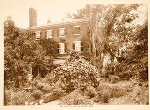 1916 Photogravure Hoffman Garden Salem MA Colonial House Arbor YTMM1