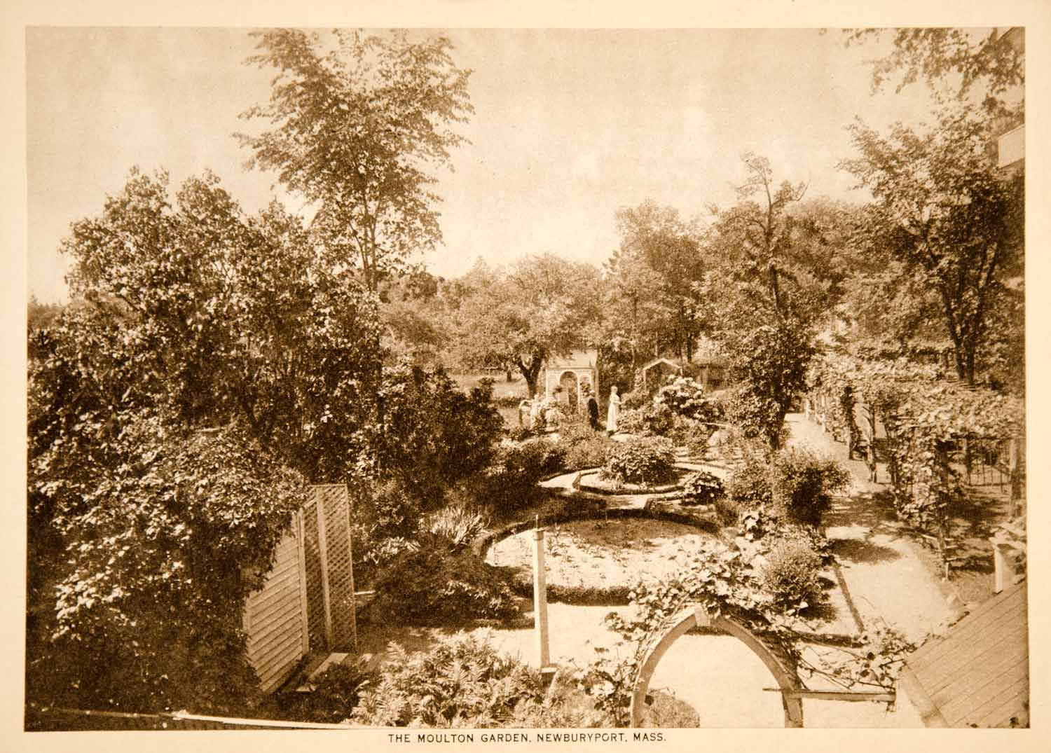 1916 Photogravure Moulton Garden Newburyport Massachusetts Historic Image YTMM1