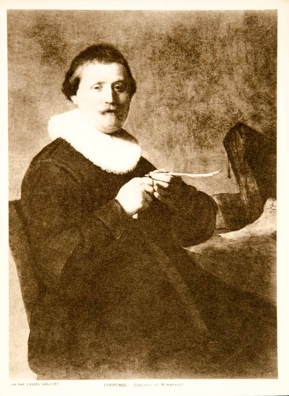 1916 Photogravure Rembrandt Lieven van Coppenol Portrait Dutch Etching YTMM1
