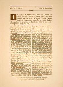 1916 Intaglio Print Effie Deans Heart Midlothian Walter Scott J E Mailais YTMM1