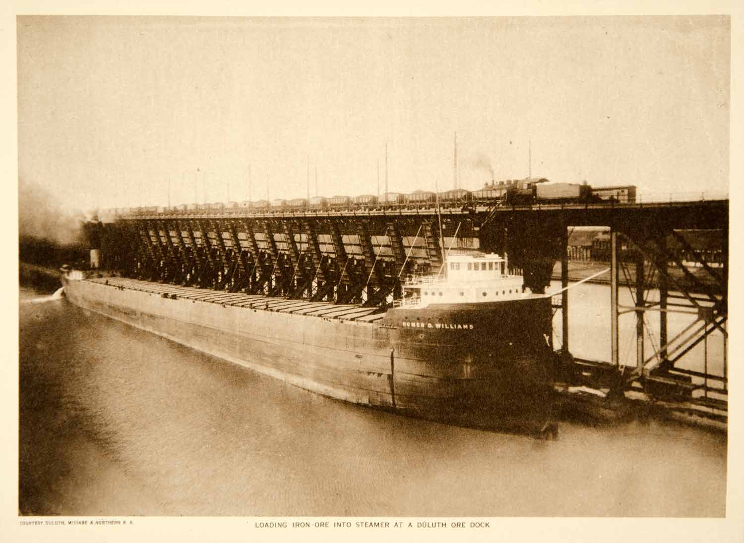 1919 Photogravure Duluth MN Steamer Iron Ore Steel Industry Lake Superior YTMM2