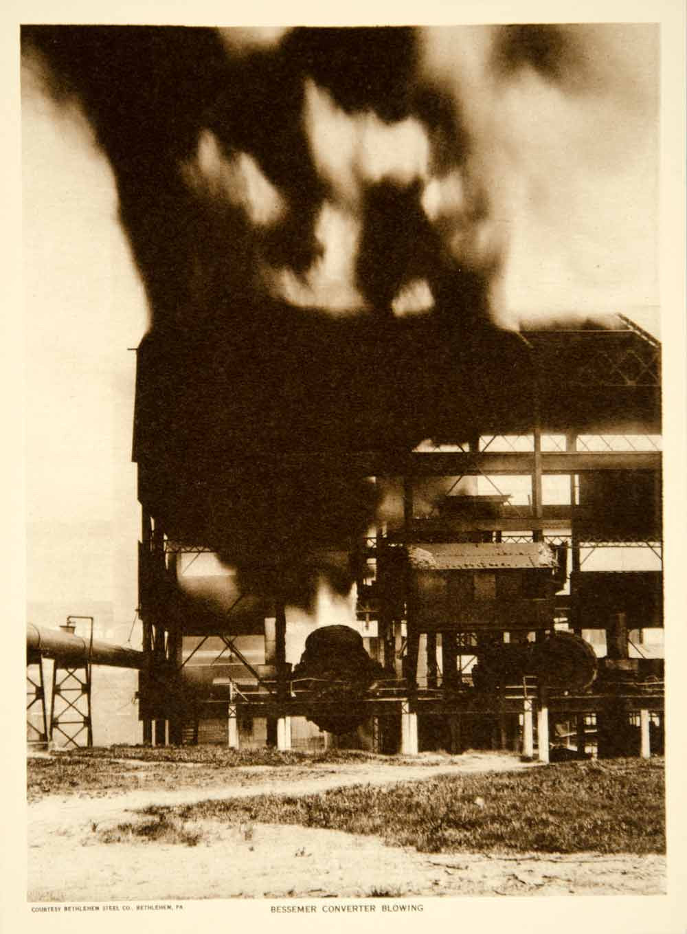 1919 Photogravure Bessemer Converter Process Bethlehem Steel Co. Industry YTMM2 - Period Paper
 - 1