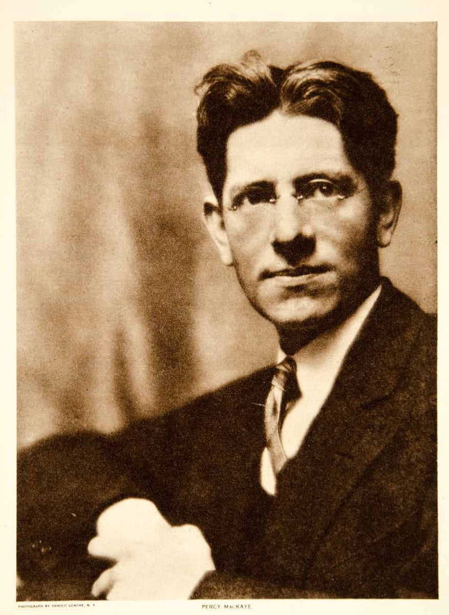 1919 Photogravure Percy MacKaye American Poet Poem Portrait Arnold Gen ...