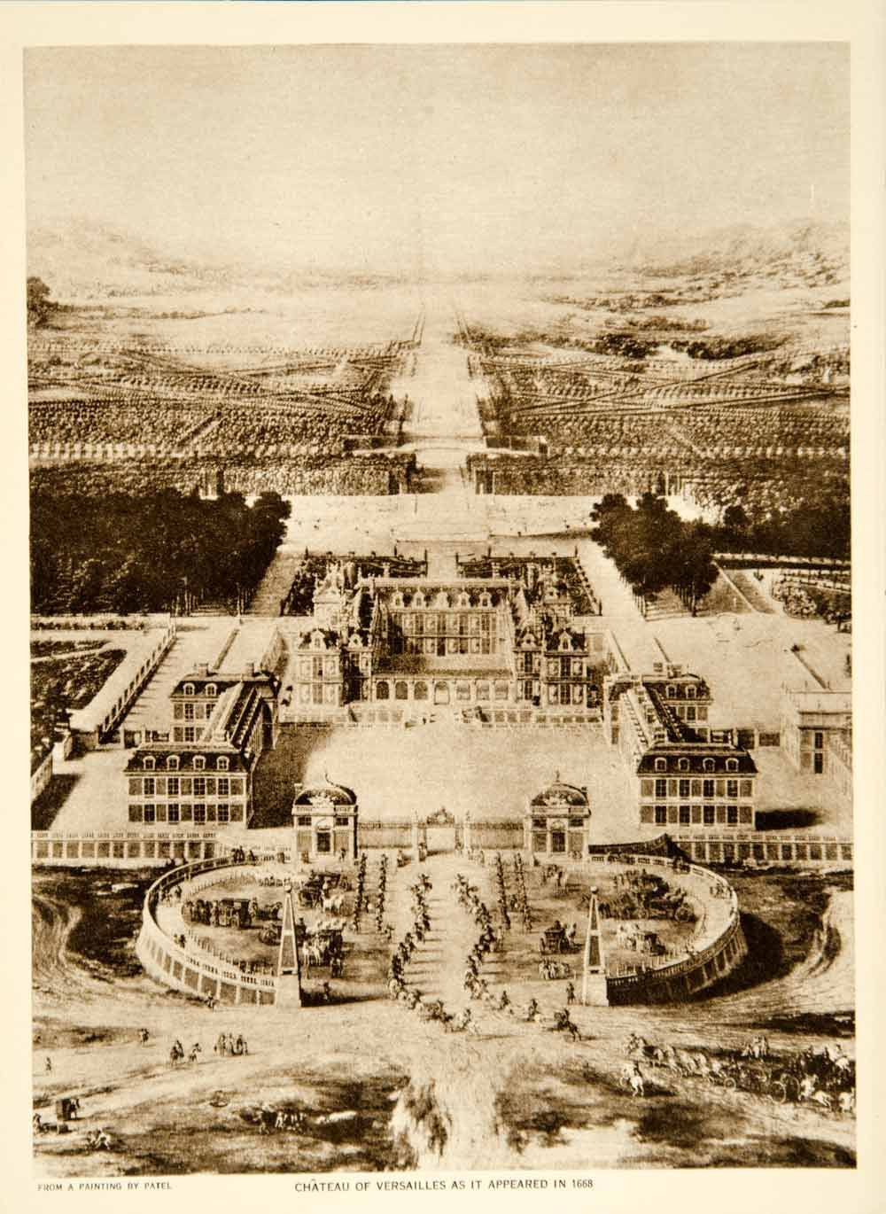1919 Photogravure Versailles Chateau Palace Royal 1668 Pierre Patel France YTMM2 - Period Paper
 - 1