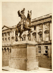1919 Photogravure Equestrian Statue Louis XIV  Sun King Versailles France YTMM2