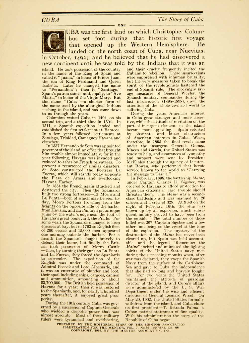 1919 Photogravure Cuba Island Caribbean Landscape Palm Trees Flora Image YTMM2