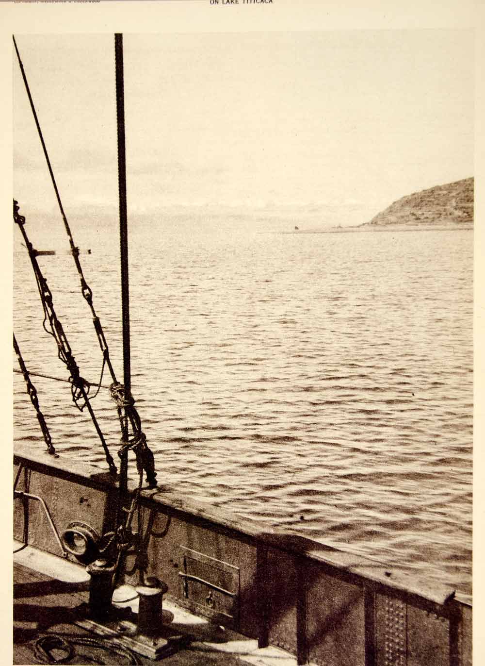 1920 Photogravure Lake Titicaca Titiqaqa Peru Bolivia South America Lago YTTM3