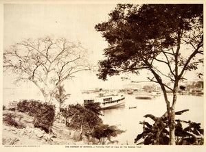 1920 Photogravure Manaus Manaos Brazil Harbor River Riverboat Amazonas YTTM3