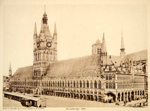 1920 Photogravure Cloth Hall Ypres Belgium Medieval Architecture Building YTTM3