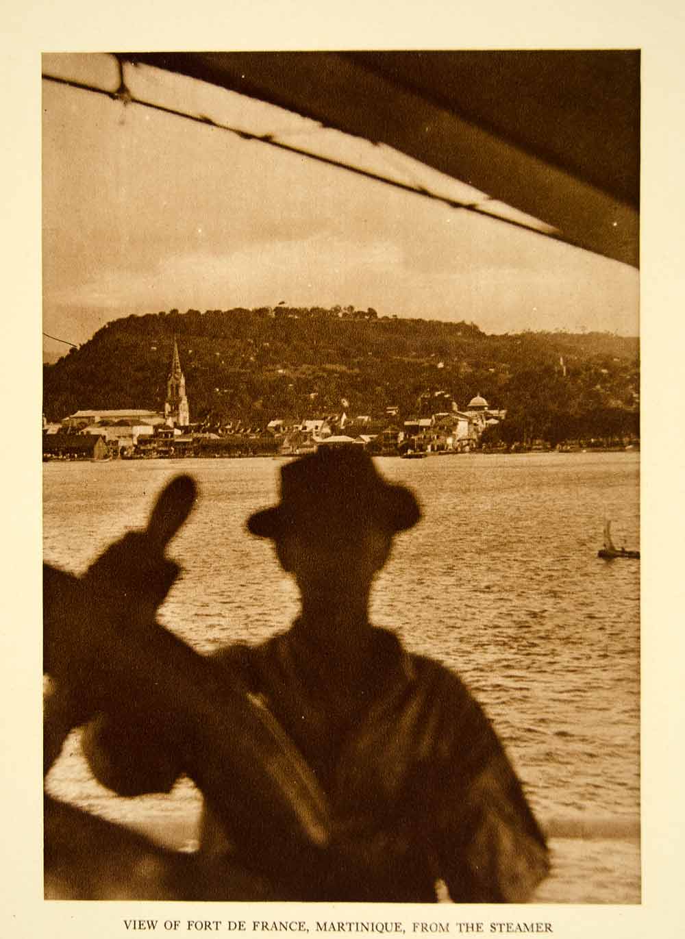 1924 Photogravure Fort-de-France Martinique City View Cityscape Caribbean YTMM4