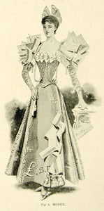 1895 Print Antique Victorian Masquerade Costume Pound Notes Money Fanc –  Period Paper Historic Art LLC