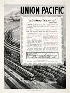 1917 Ad Union Pacific Railroad Trains Military World War I WWI Gerrit Fort YTR1