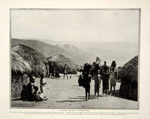 1914 Print Kafir Pondoland Kraal South Africa Native Dwellings Historical YTR1