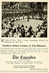 1916 Ad Biltmore Hotel 335 Madison Avenue New York City Cascades Grand YTR2